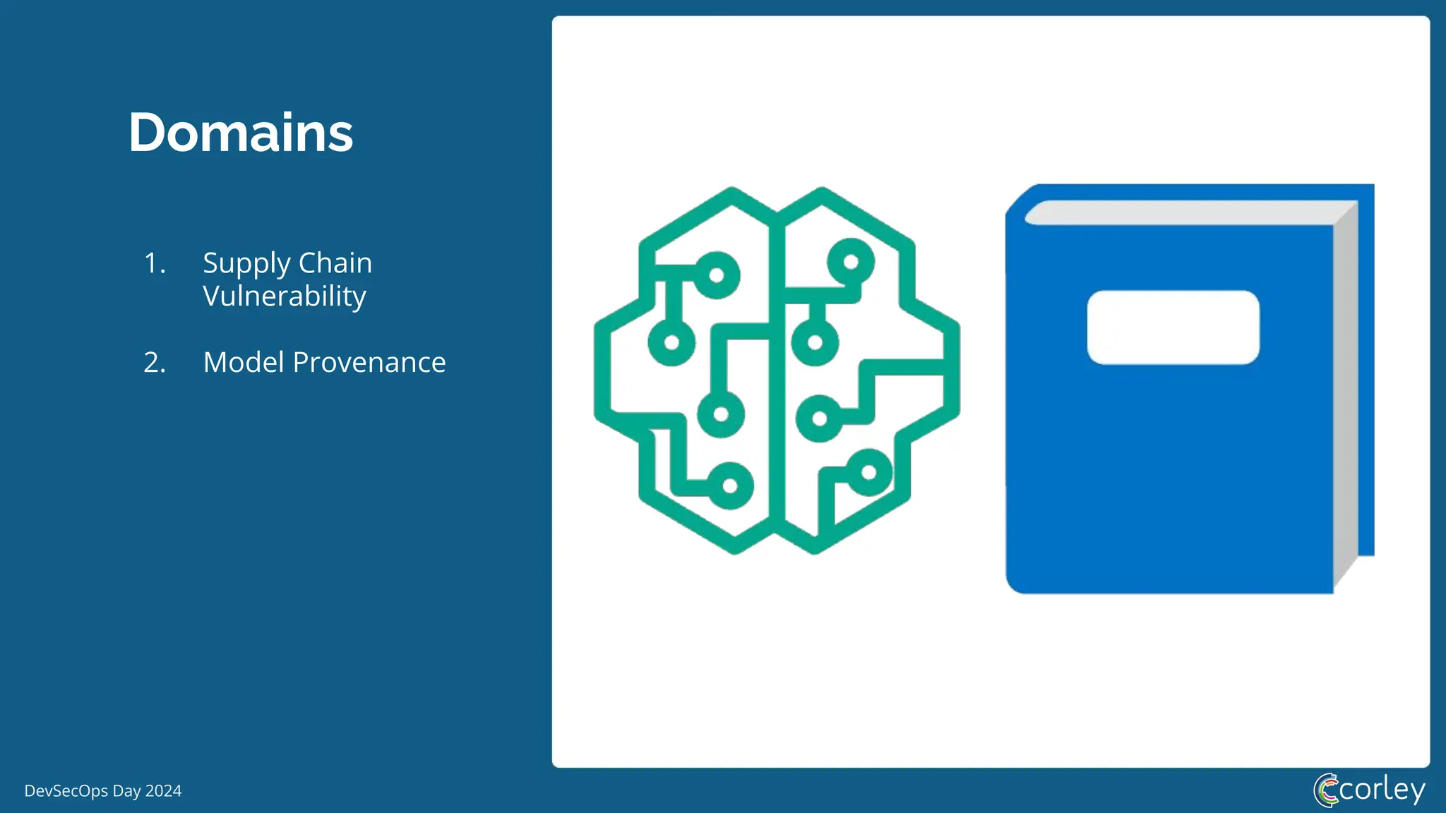 DevSecOps Day 2024
Domains
1. Supply Chain
Vulnerability
2. Model Provenance
 
