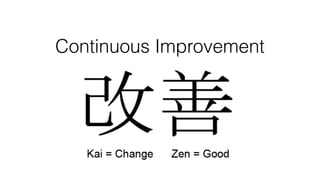 Continuous Improvement
 