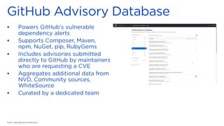▪
▪
▪
▪
▪
Source: https://github.com/advisories
 
