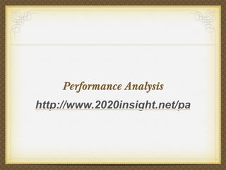 Performance Analysis
http://www.2020insight.net/pa
 