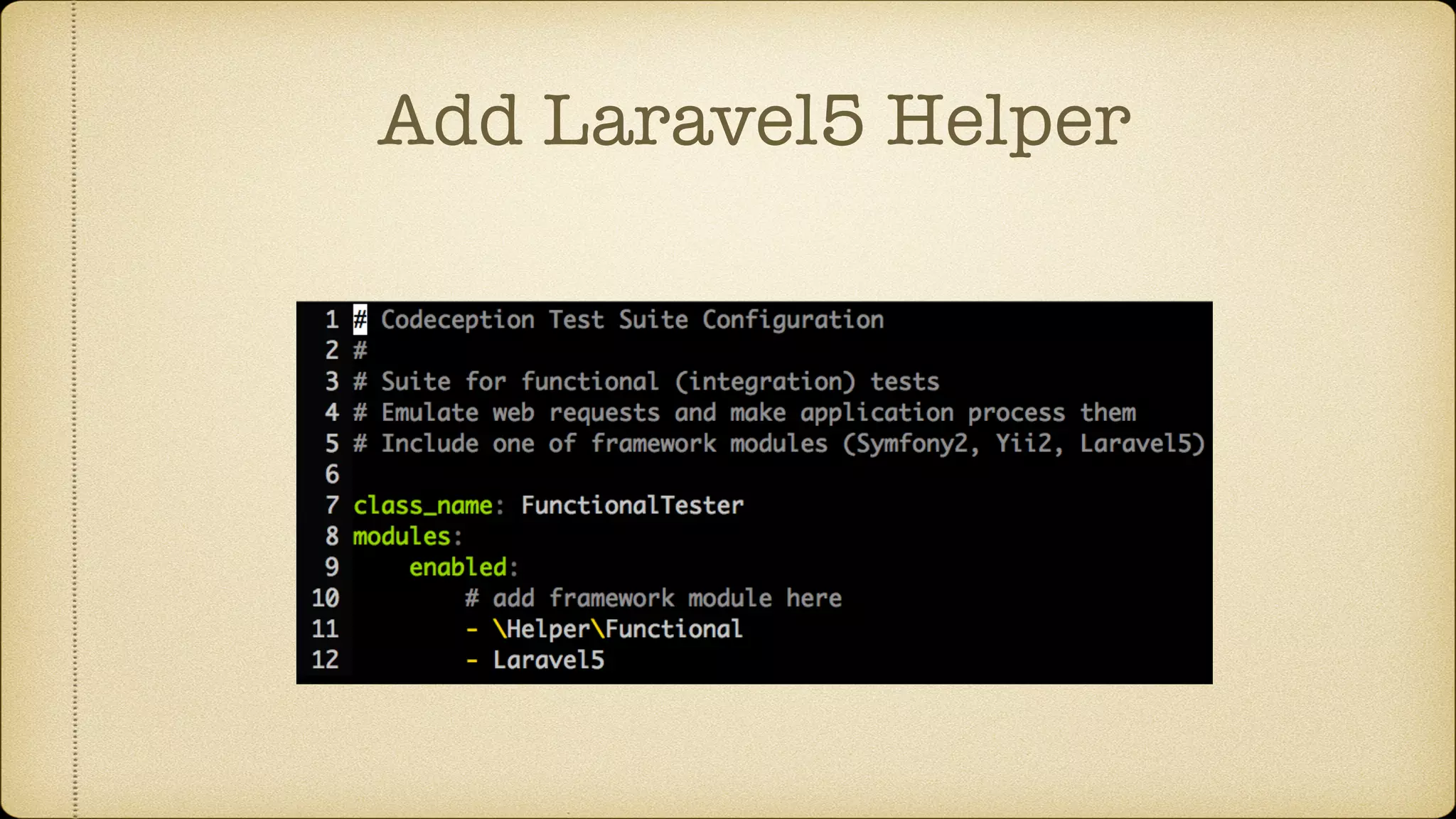 Add Laravel5 Helper 