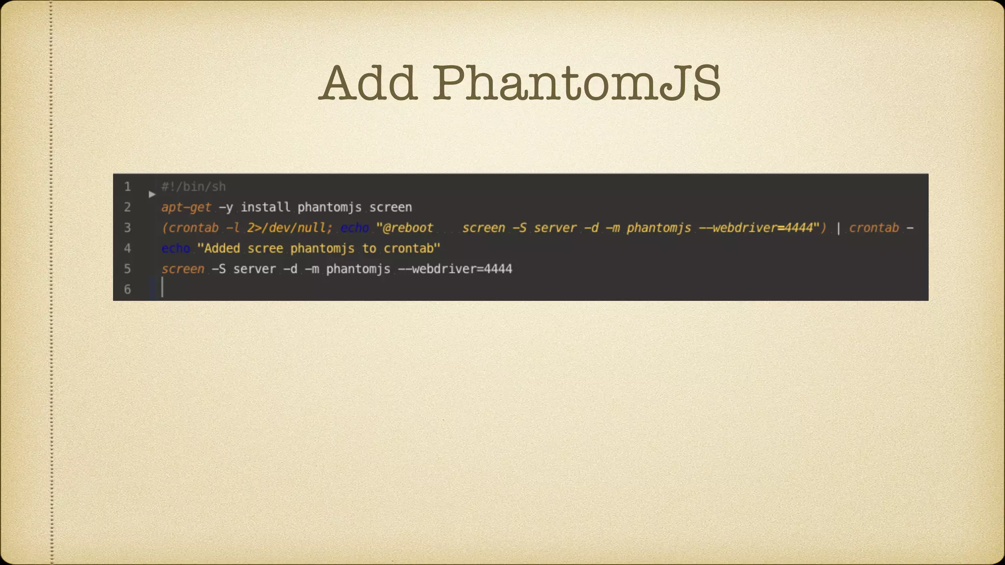 Add PhantomJS 