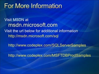 Building Applications for SQL Server 2008 | PPT
