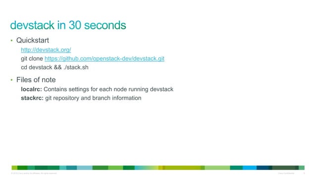 OpenStack Development Using devstack | PPT