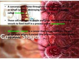 cancer, stages, symptoms | PPTX