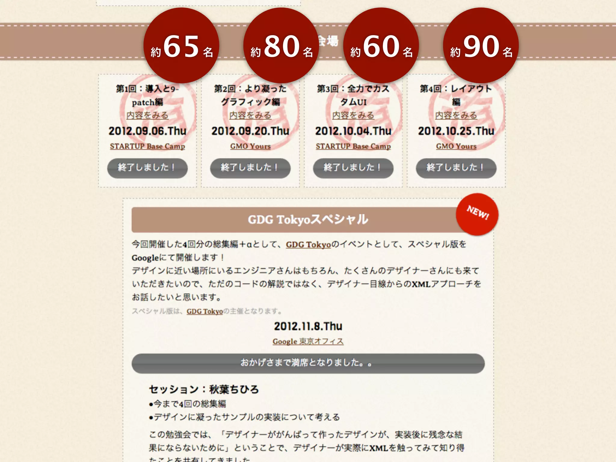 約   65   名   約   80   名        約   60   名      約   90   名




                          Android App Designsについて ¦ Android App Designs
 