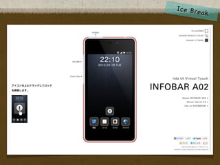 動きと音に力を入れたスマホ
   Smartphone with animation and sounds
 