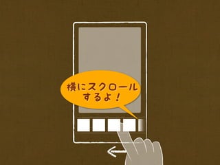 横にスクロール
  するよ！
 