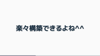 楽々構築できるよね^^
 