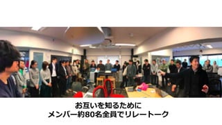 お互いを知るために
メンバー約80名全員でリレートーク
 
