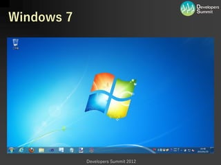 Windows 7




            Developers Summit 2012
 