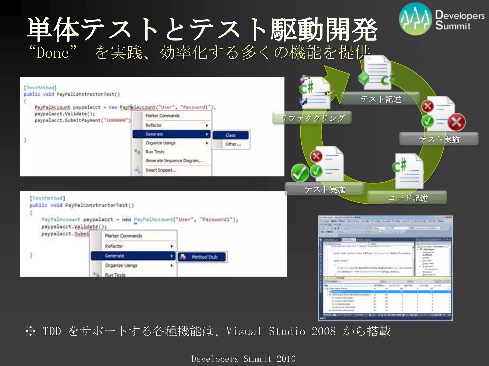MSFfor Agile 5.0Microsoft Solutions Framework for Agile Software Development 5.0英語:	http://msdn.microsoft.com/en-us/library/dd380647(VS.100).aspx日本語:	http://msdn.microsoft.com/ja-jp/library/dd380647(VS.100).aspxScrumEngineeringPracticesArtifactsRolesMeetingsMSF for Agile 5.0 のガイダンスをベースにしたプロセスが実装済み 　⇒ そのまま、即利用、プロジェクトで活用　 ⇒ カスタマイズし、プロジェクトで活用
