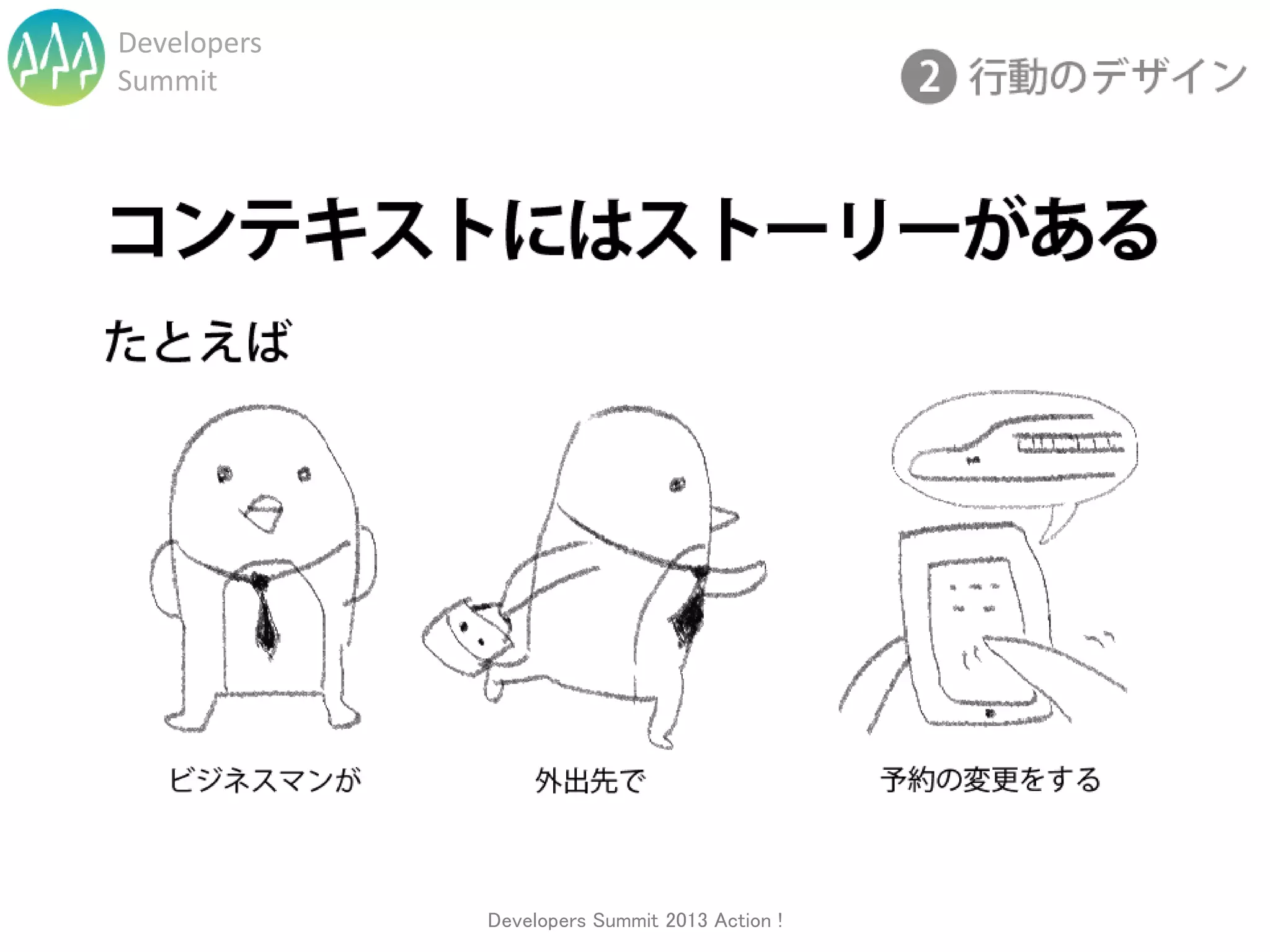 Developers
Summit




             Developers Summit 2013 Action !
 