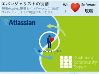 エバンジェリストの役割
現場のために現場とベンダーつなぐ 触媒
エバンジェリストに物語はありません

エバンジェリスト

Customers
Community
Expert

 