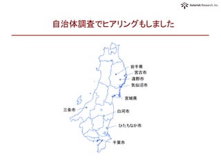 自治体調査でヒアリングもしました
 