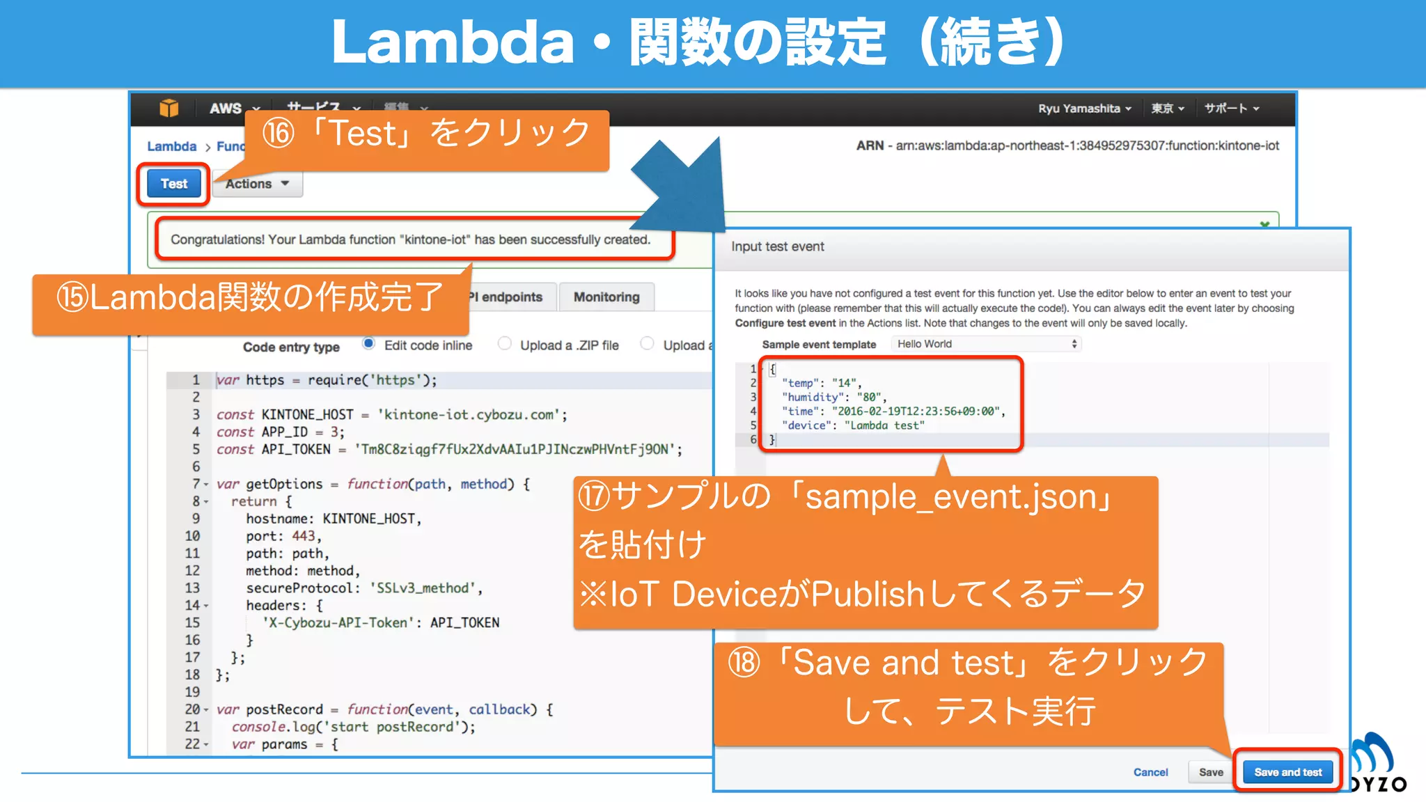 kintoneアプリの設定
 