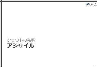 クラウドの発展
アジャイル
13
 