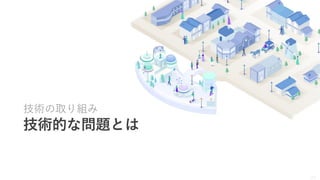 17
技術の取り組み
技術的な問題とは
 