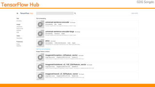 TensorFlow 2.0, TensorFlow Hub, Devsummit songdo
