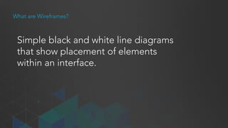 What are
Wireframes?
 
