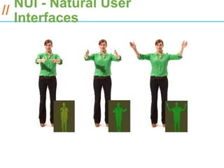 NUI - Natural User   ESRI International Developer Summit 2013

//
   Interfaces
 