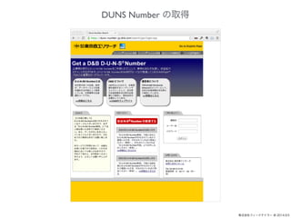 ʽե`ɥƥ` @ 2014.9.5 
DUNS Number ȡ 
 