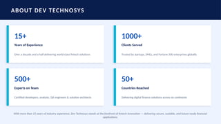 Dev Technosys: Expert Fintech App & Payment Software Development ...
