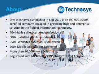 Dev Technosys Pvt Ltd A leading Information Technology Services ...