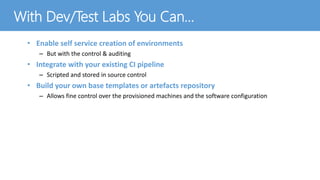 Azure Dev/Test Labs | PPT