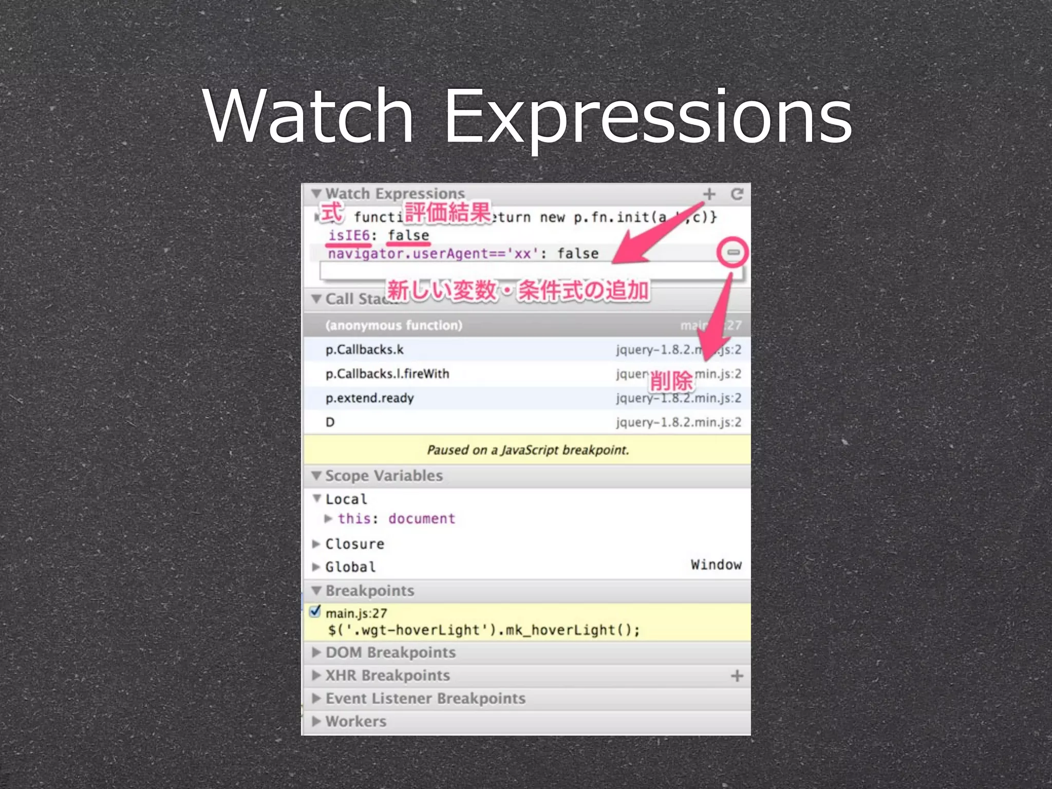 Watch  Expressions
 