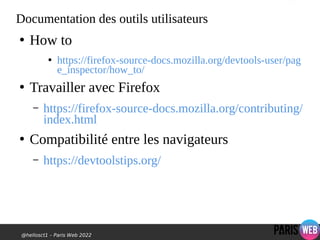 La boîte à outils de développements dans Firefox