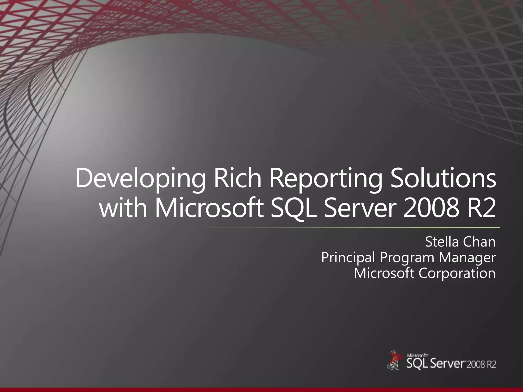 Microsoft SQL Server - Developing Rich Reporting Solutions Presentation ...