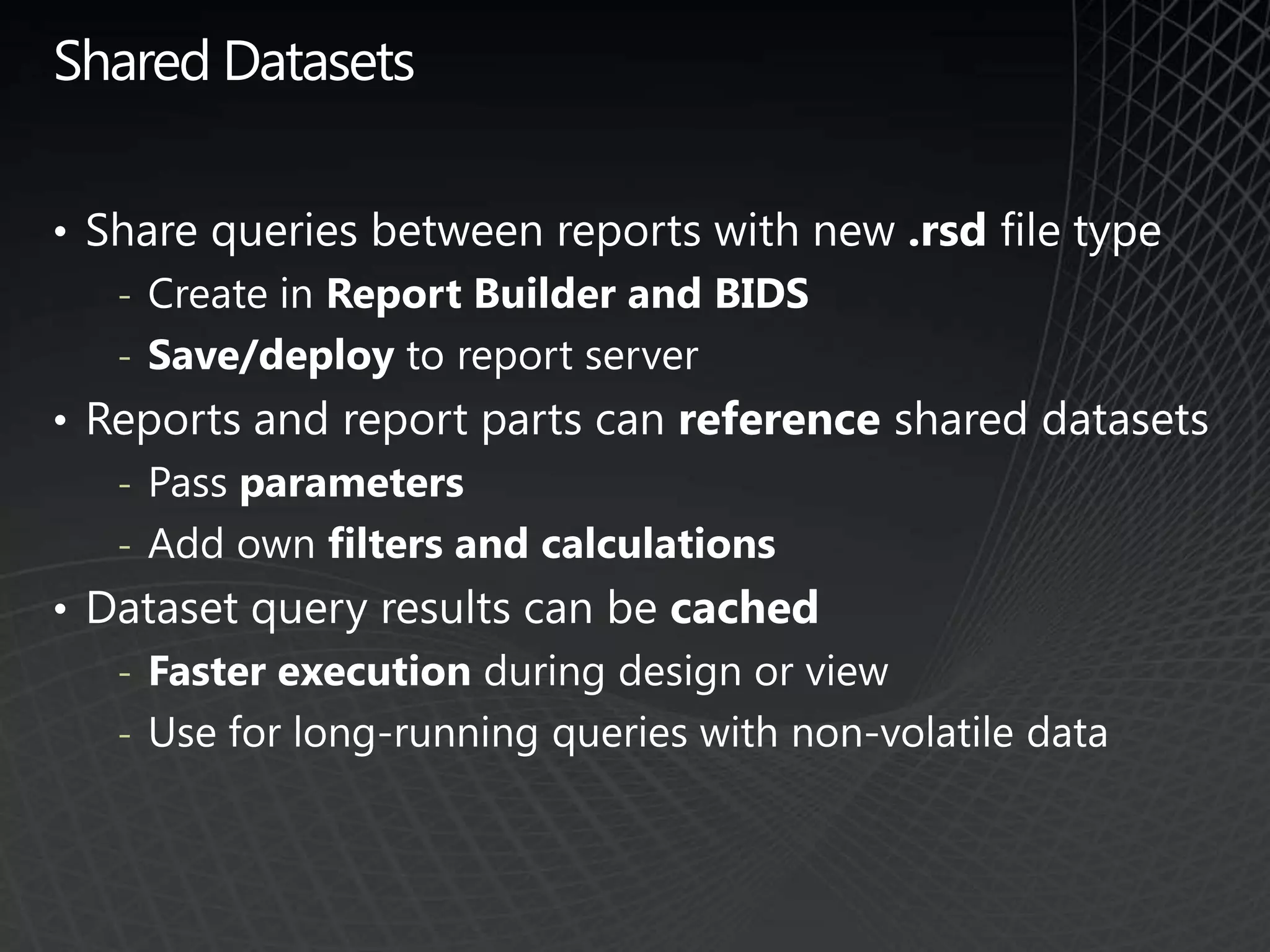 Authoring ReportsMany types of visualizations