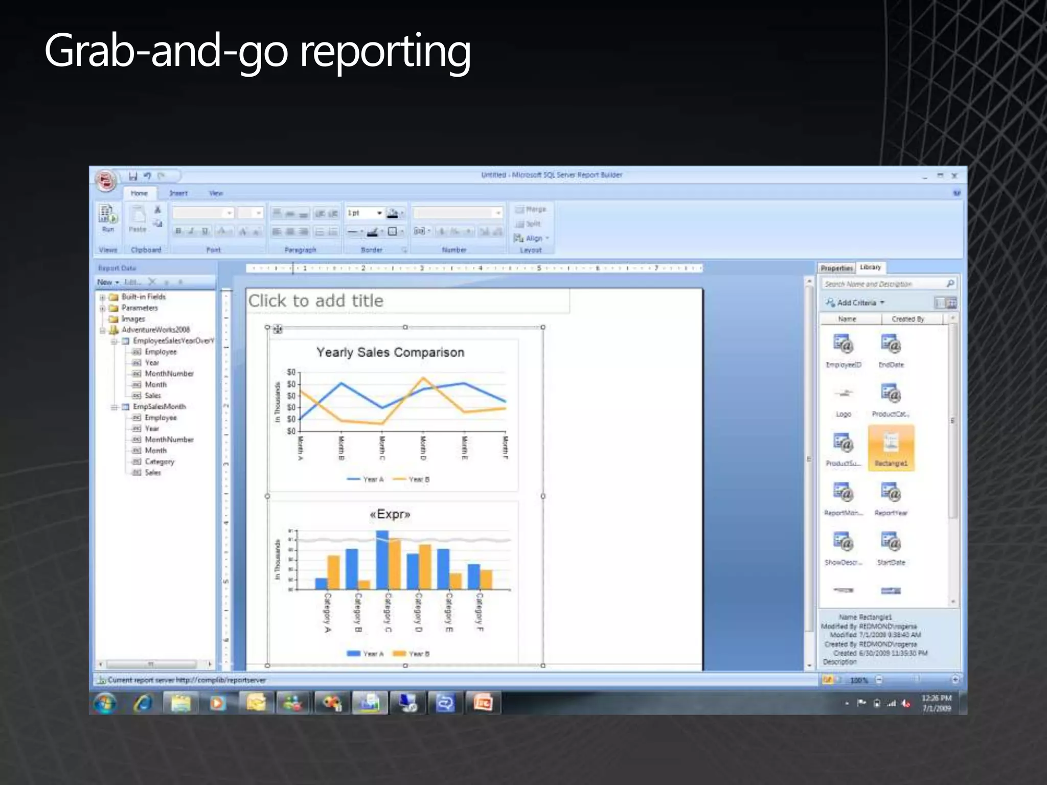 Authoring ReportsMany types of layoutsPivotCustomSubtotalsNon-pivotcolumnsCustomHeadersMulti-PivotStepped or Block groupingNested controls