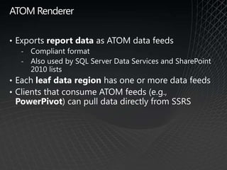 Report authors can treat datasets & report items as building blocks