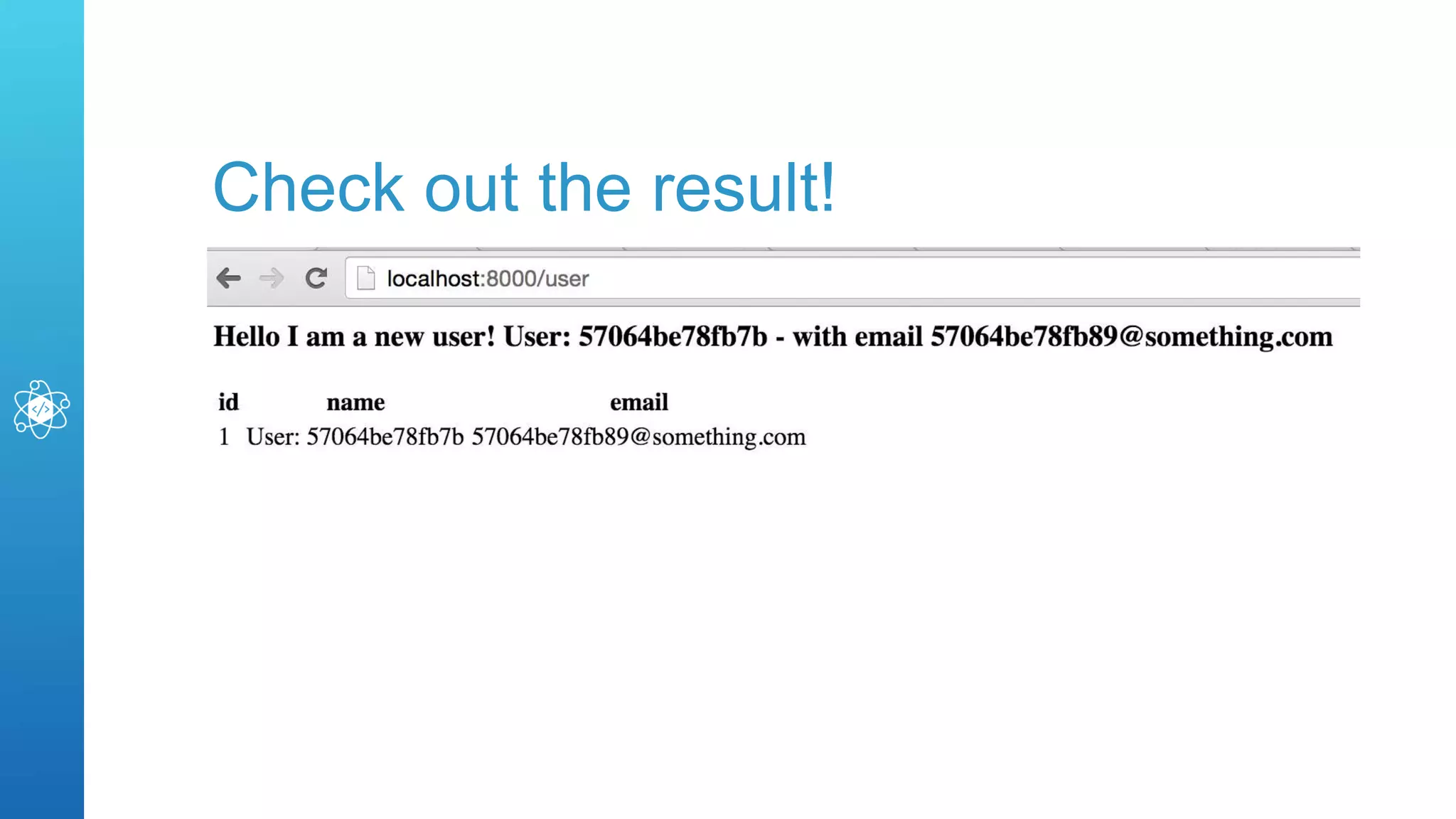 Check out the result!
 