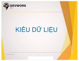 Devwork.vn Giáo trình C# cơ bản | PDF