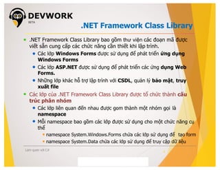 Devwork.vn Giáo trình C# cơ bản | PDF