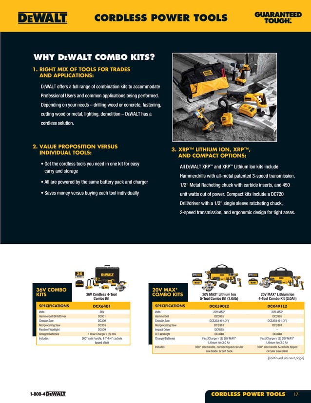 DeWalt Tools Catalog PDF Woodworking Arts and Crafts
