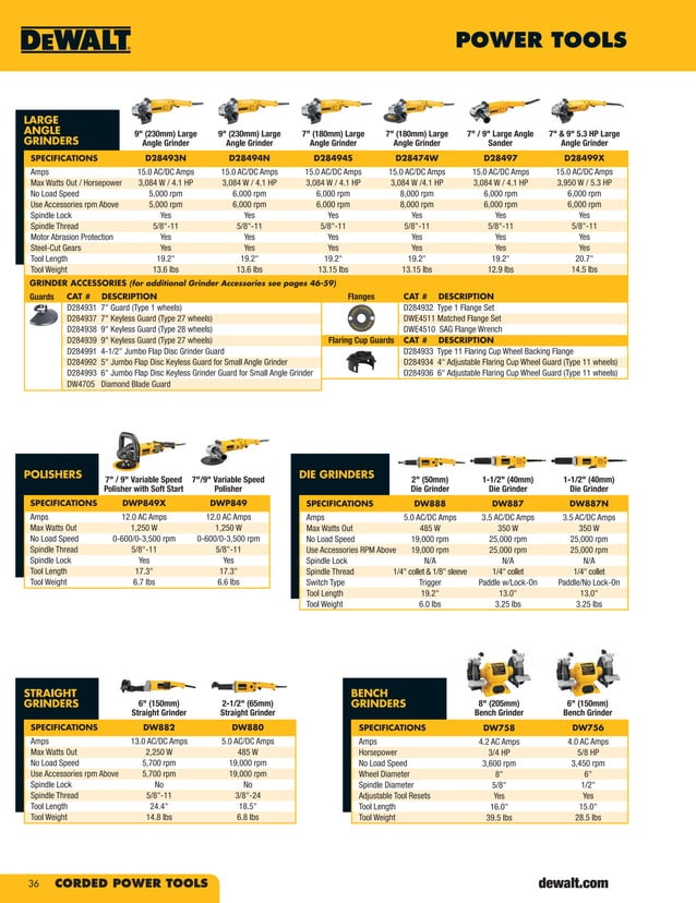 DeWalt Tools Catalog PDF Woodworking Arts and Crafts