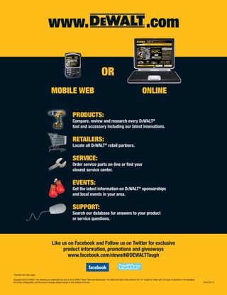DeWalt Tools Catalog