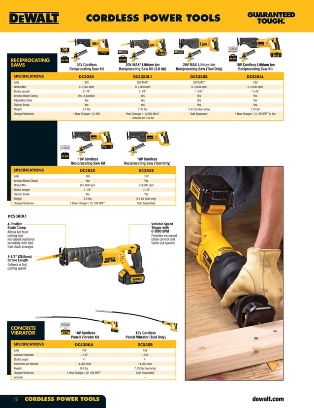 DeWalt Tools Catalog PDF