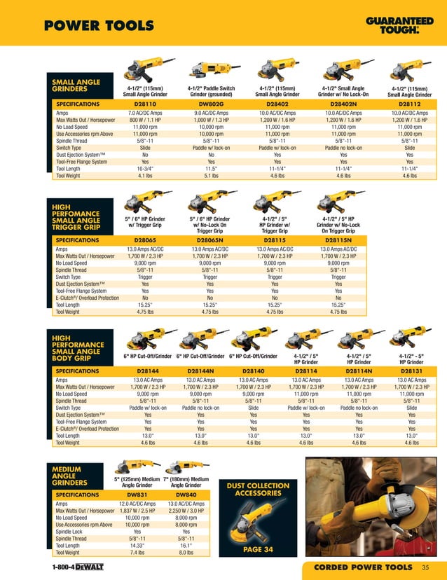 DeWalt Tools Catalog PDF