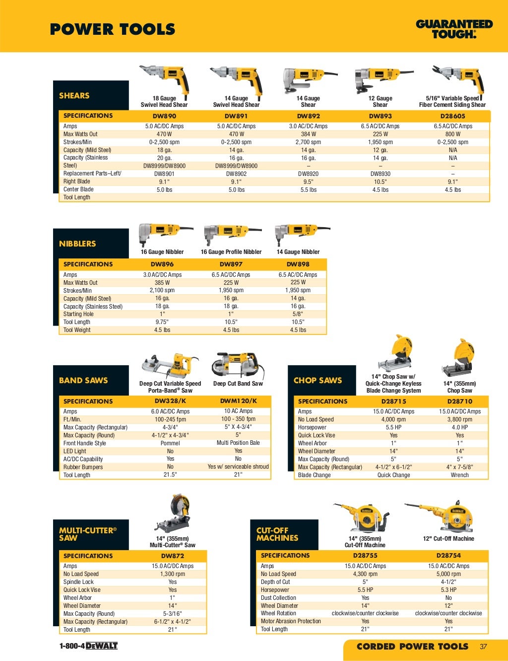 DeWalt Tools Catalog