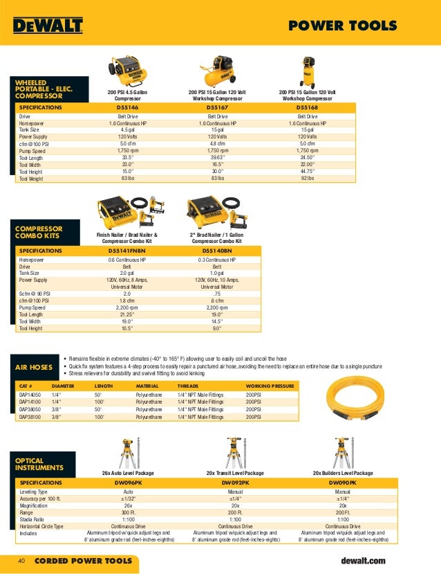 DeWalt Tools Catalog
