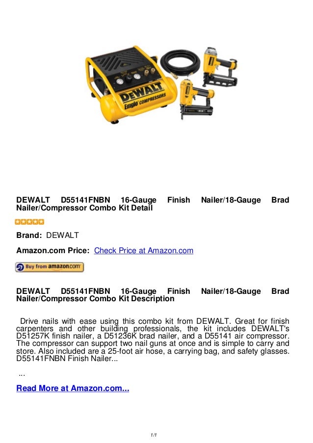 dewalt compressor and brad nailer