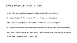Wellpoint Approach Ground improvement techniques-DEWATERING | PPTX