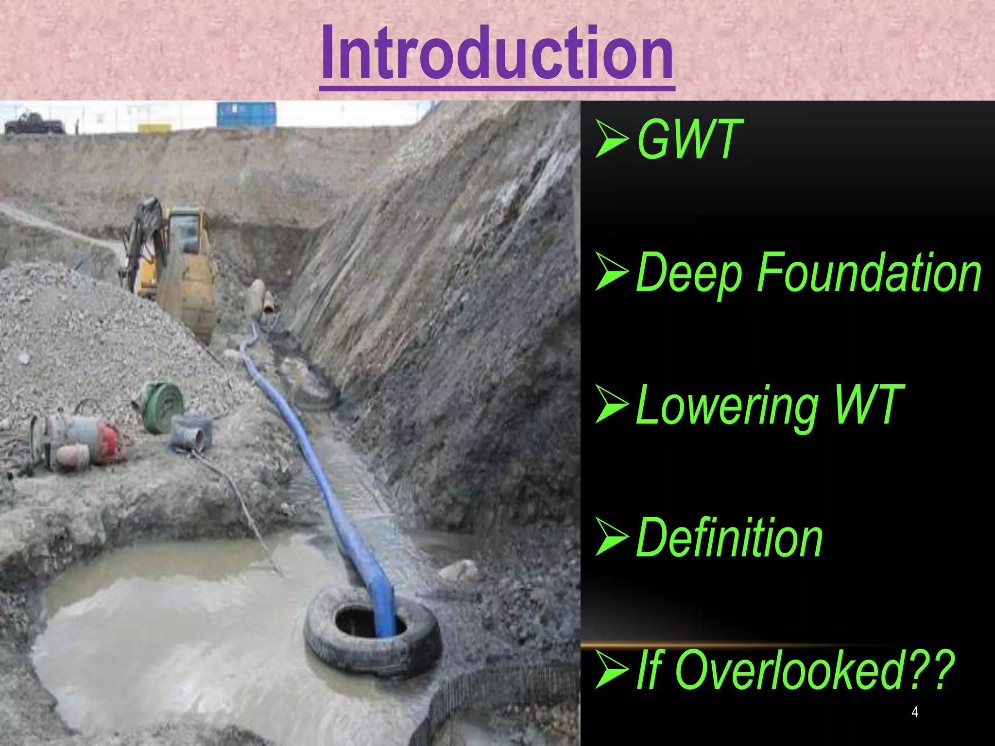 Introduction
4
GWT
Deep Foundation
Lowering WT
Definition
If Overlooked??
 