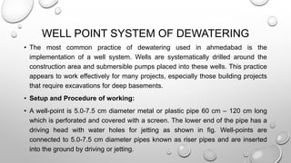 Well Point Method Dewatering techniques | PPTX