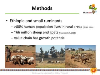 An integrated approach to assessing and improving meat and milk safety and nutrition in the Ethiopian sheep and goat value chain